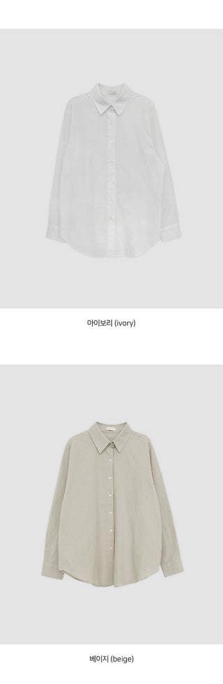 Serha Basic Cotton Long Sleeve Shirt