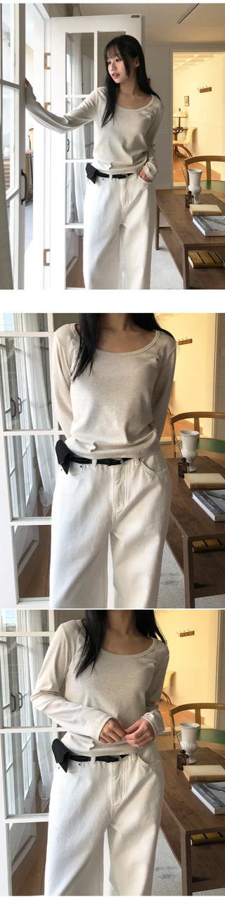 Claw Brushed Semi Wide Cotton Pants