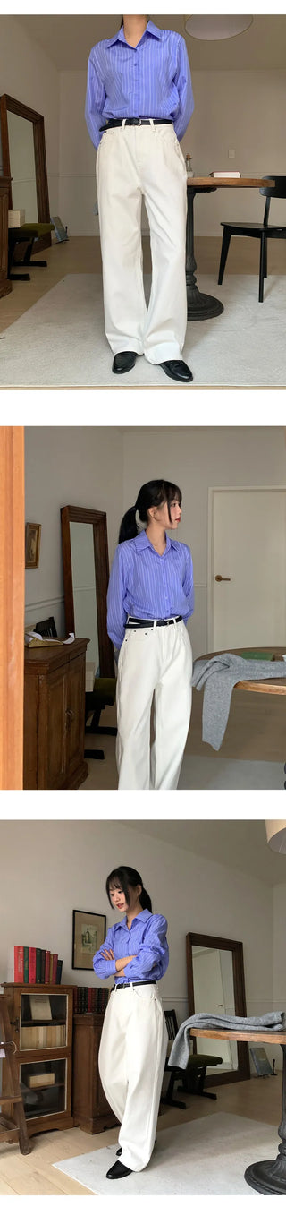 Claw Brushed Semi Wide Cotton Pants
