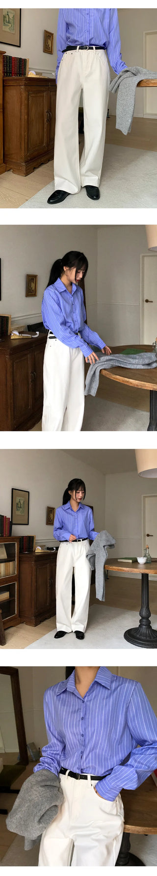Claw Brushed Semi Wide Cotton Pants