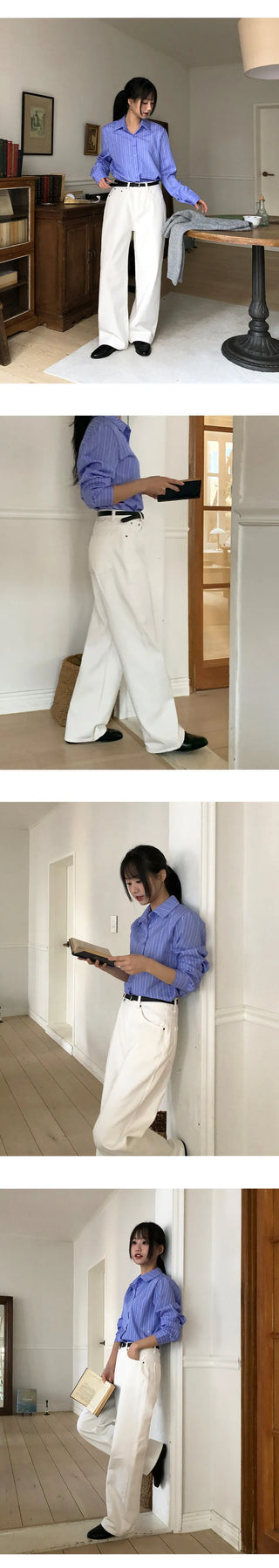 Claw Brushed Semi Wide Cotton Pants