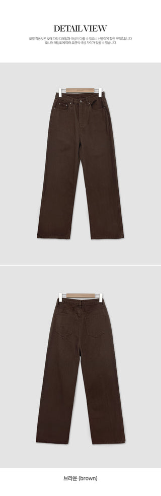 Claw Brushed Semi Wide Cotton Pants