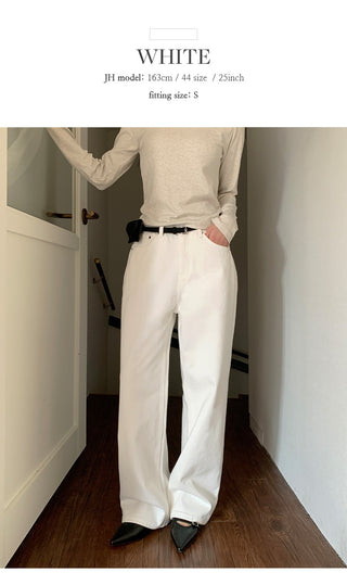 Claw Brushed Semi Wide Cotton Pants