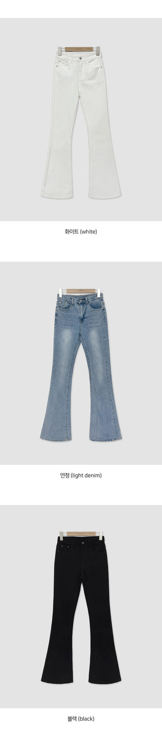 Teens Back Pocket Stretch Bootcut Denim Cotton Pants