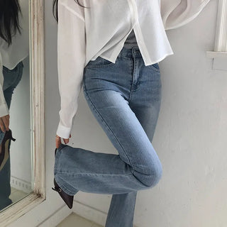 Teens Back Pocket Stretch Bootcut Denim Cotton Pants