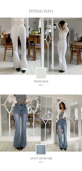 Teens Back Pocket Stretch Bootcut Denim Cotton Pants