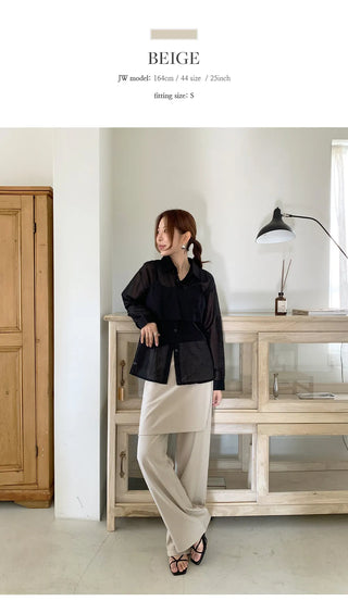 Hayville Wrap Skirt Layered Wide Slacks