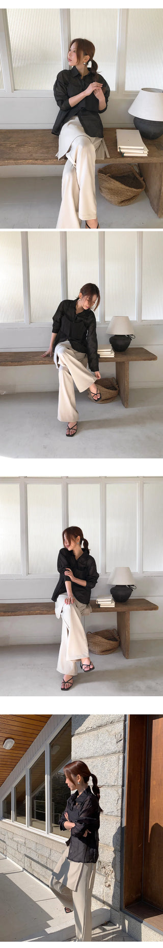 Hayville Wrap Skirt Layered Wide Slacks