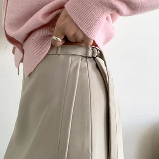 Hayville Wrap Skirt Layered Wide Slacks