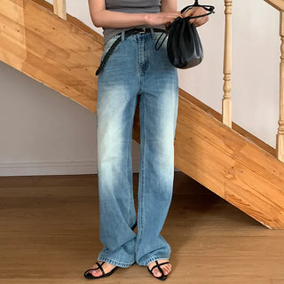 Orangee Vintage Washed Wide Denim Pants