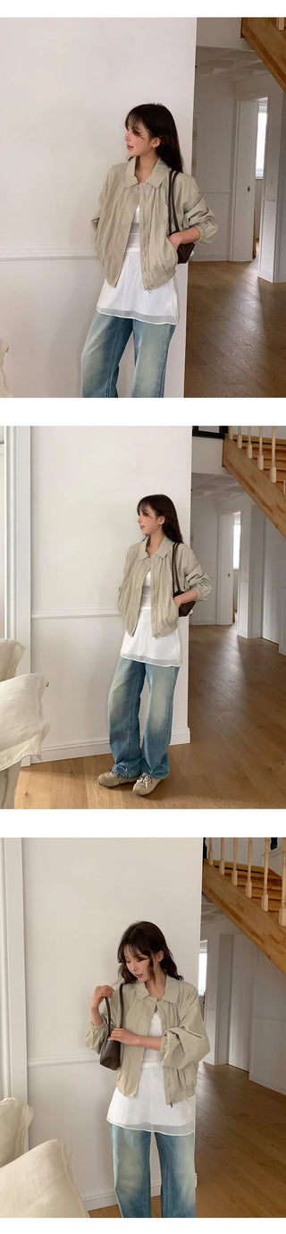 Orangee Vintage Washed Wide Denim Pants