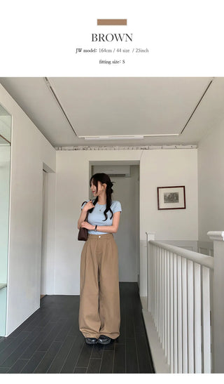 Willow Two Pintuck Cotton Wide Pants