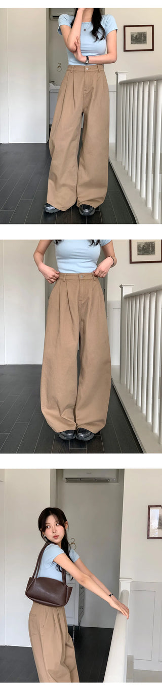 Willow Two Pintuck Cotton Wide Pants