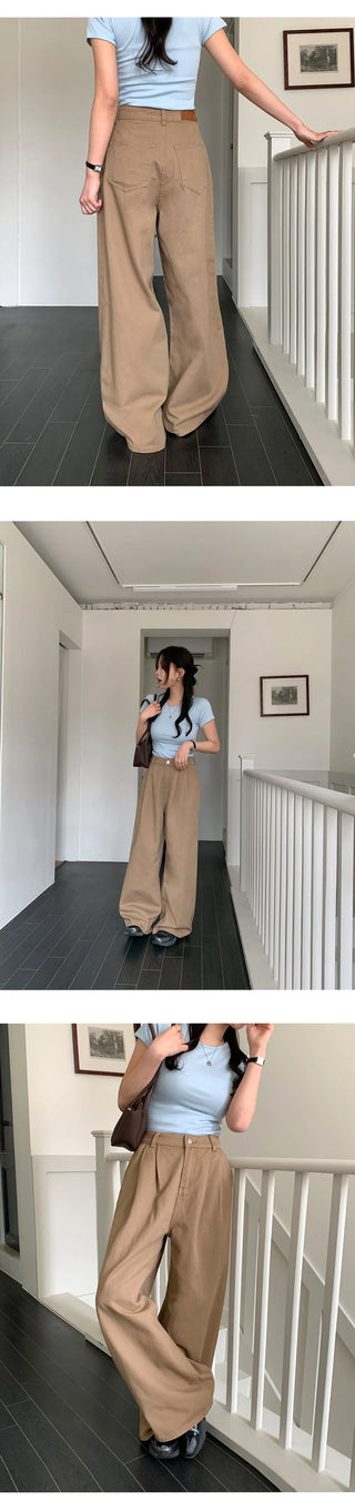 Willow Two Pintuck Cotton Wide Pants