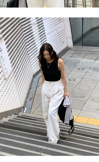 Willow Two Pintuck Cotton Wide Pants