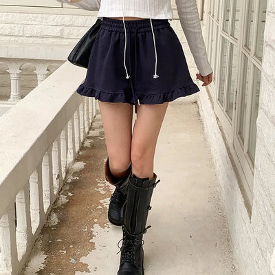 Rose Ten Elastic Frill Shorts