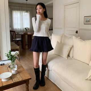 Rose Ten Elastic Frill Shorts