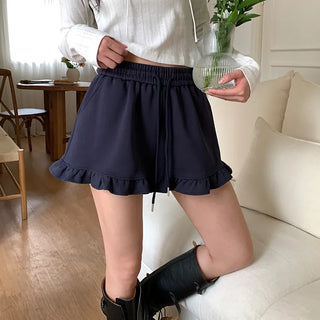 Rose Ten Elastic Frill Shorts