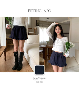 Rose Ten Elastic Frill Shorts