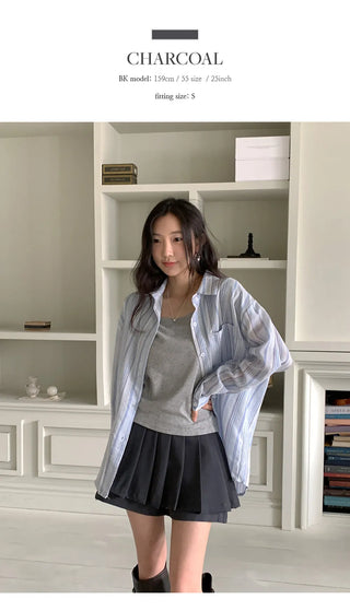 Persi Layered Pleated Skirt and Shorts Set