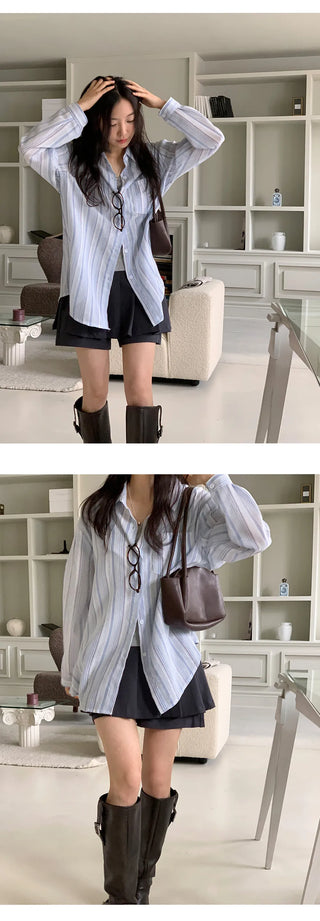 Persi Layered Pleated Skirt and Shorts Set