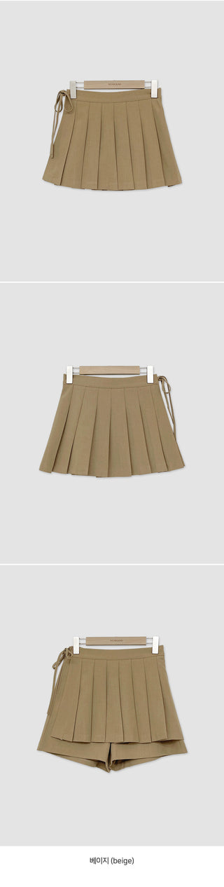 Persi Layered Pleated Skirt and Shorts Set