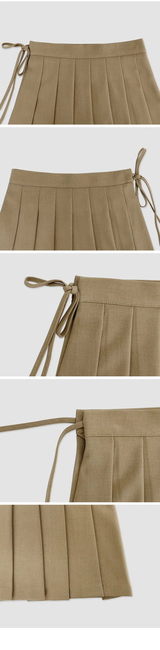 Persi Layered Pleated Skirt and Shorts Set