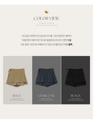 Persi Layered Pleated Skirt and Shorts Set
