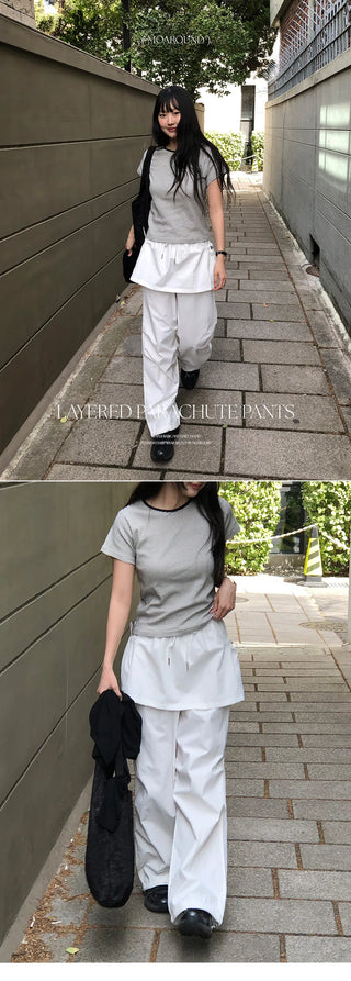 Rotis Elastic Nylon Layered Parachute Pants