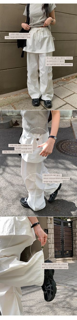 Rotis Elastic Nylon Layered Parachute Pants