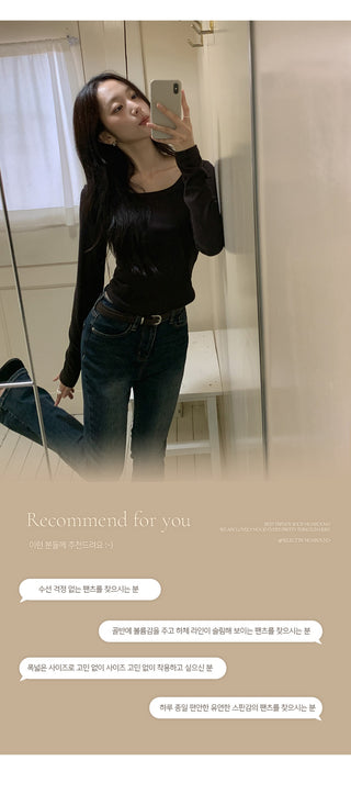 Radique Washed Spandex Long Bootcut Denim Pants