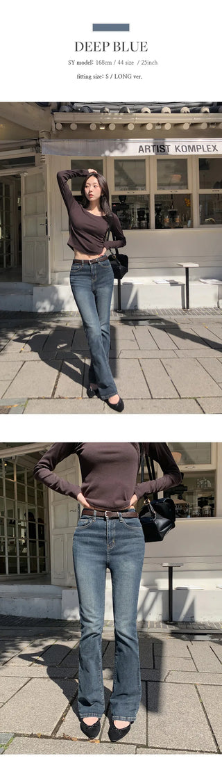 Radique Washed Spandex Long Bootcut Denim Pants
