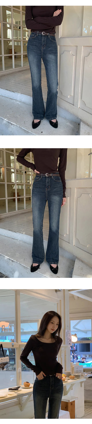 Radique Washed Spandex Long Bootcut Denim Pants
