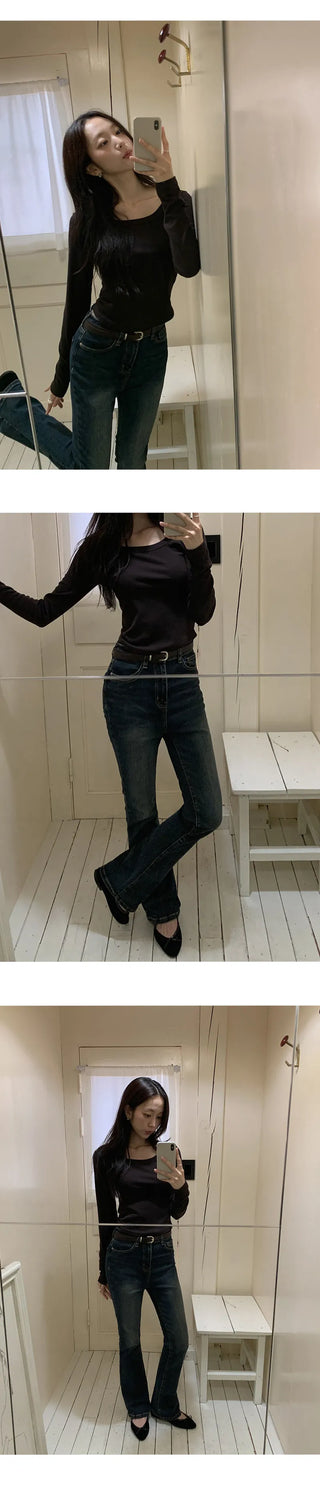 Radique Washed Spandex Long Bootcut Denim Pants