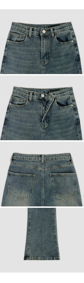 Radique Washed Spandex Long Bootcut Denim Pants