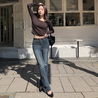 Radique Washed Spandex Long Bootcut Denim Pants