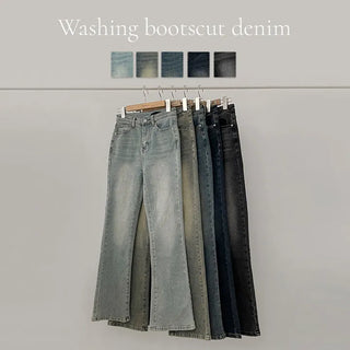 Radique Washed Spandex Long Bootcut Denim Pants