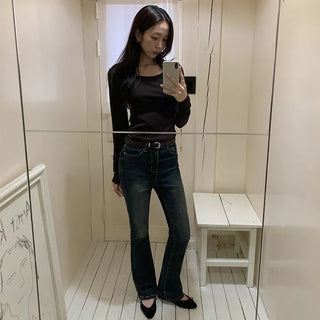 Radique Washed Spandex Long Bootcut Denim Pants