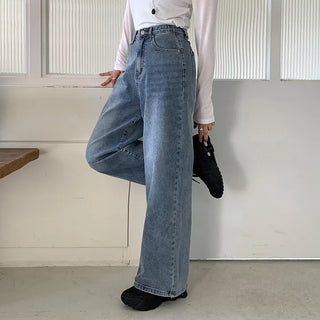 Milliz Hidden Elastic Waist Washed Spandex Wide Pants