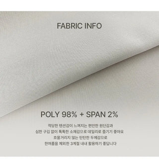 Yurin Side Pintuck Snap Button Wide Elastic Waist Slacks