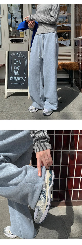 Ponov Fleece Lined Wide String Two Way Training Pants