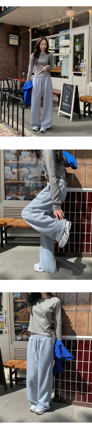 Ponov Fleece Lined Wide String Two Way Training Pants