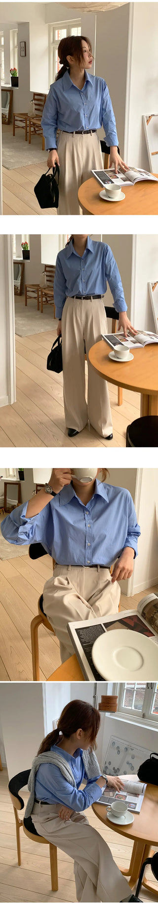F Din Stretch Two Pintuck Tab Wide Slacks