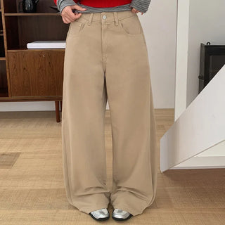 Kierin Tabi Cut Snap Button Cotton Wide Pants