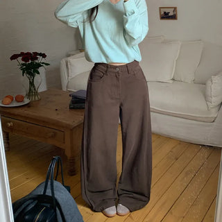 Kierin Tabi Cut Snap Button Cotton Wide Pants