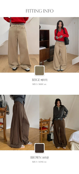 Kierin Tabi Cut Snap Button Cotton Wide Pants