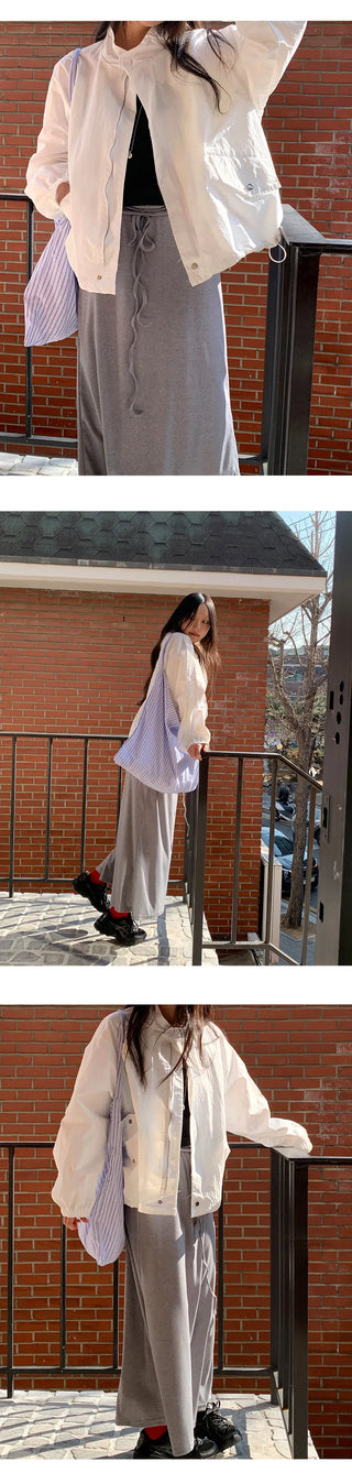 Rosive Loose Fit String Windbreaker Jumper