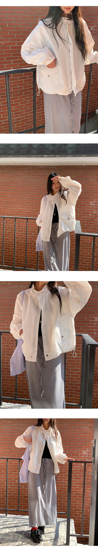 Rosive Loose Fit String Windbreaker Jumper