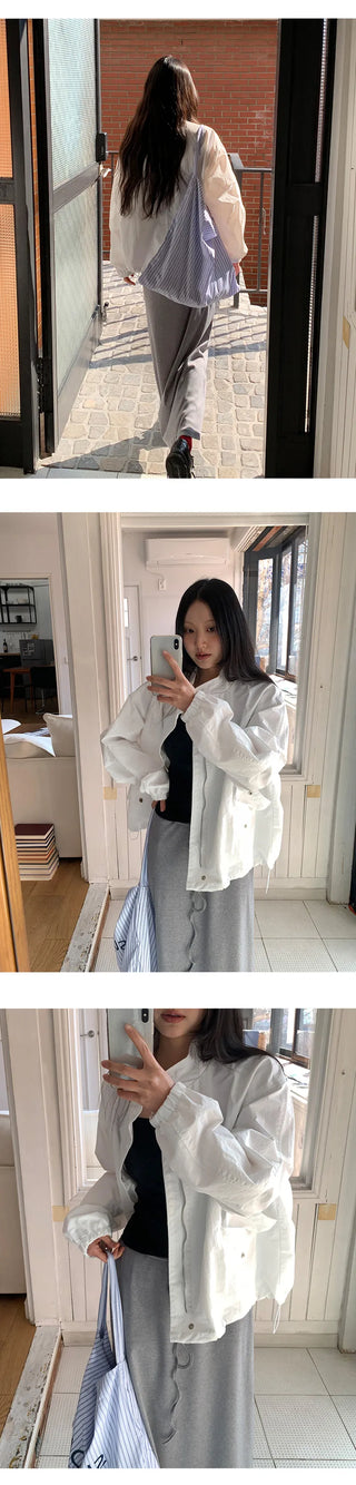 Rosive Loose Fit String Windbreaker Jumper