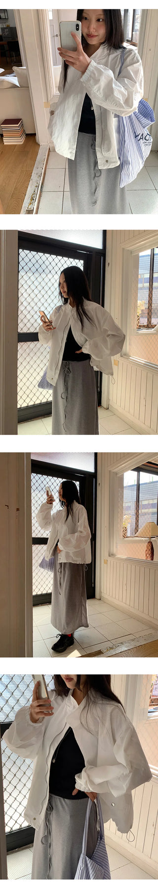 Rosive Loose Fit String Windbreaker Jumper
